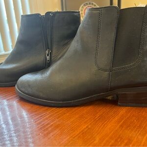 Black Leather Ankle Boots